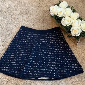 The Limited navy blue A-line skirt size 2